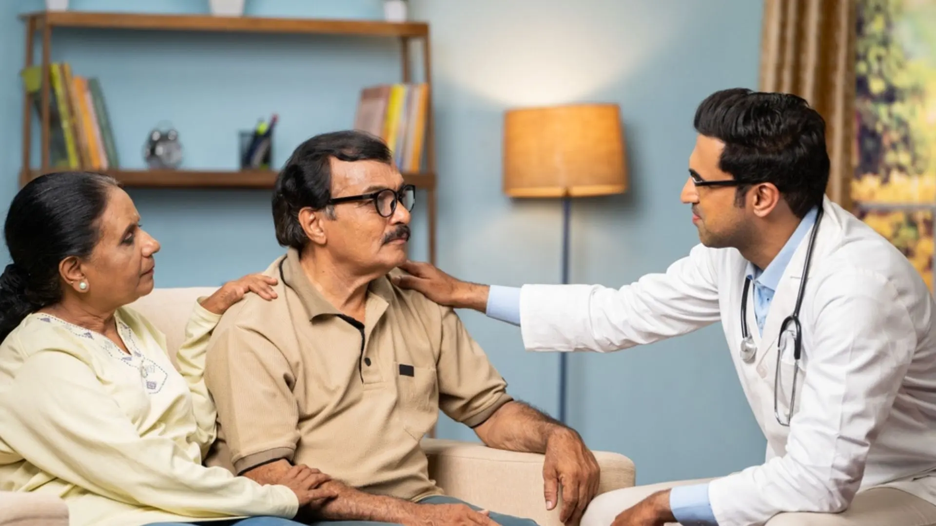 elderly with doctor