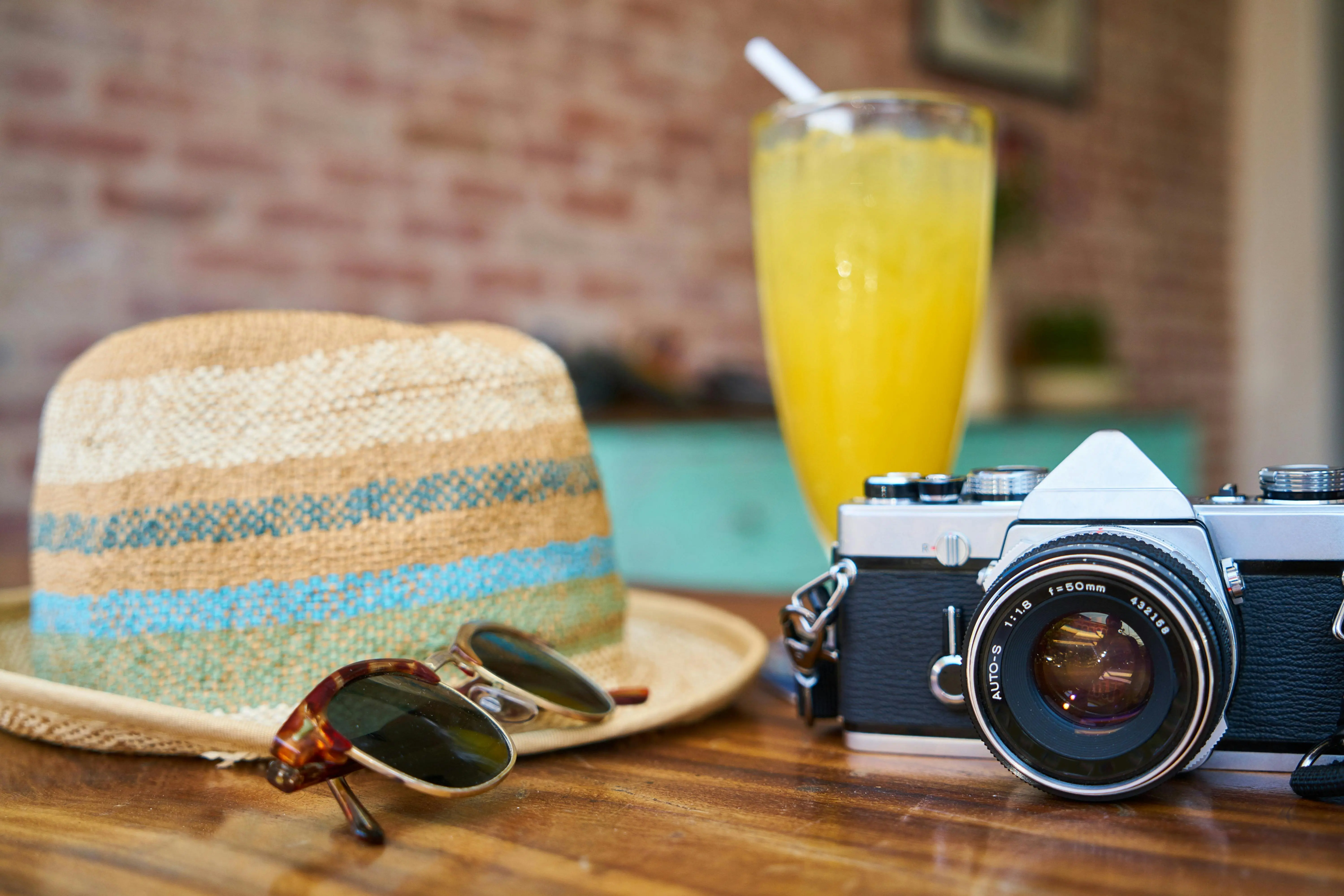 sunglass and camera